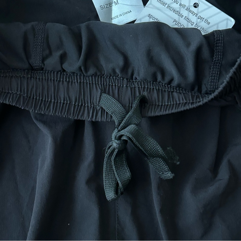 NEW Pudolla Black 2 in 1 Running Shorts 5" Quick Dry Gym Athletic Workout Shorts - Picture 11 of 14